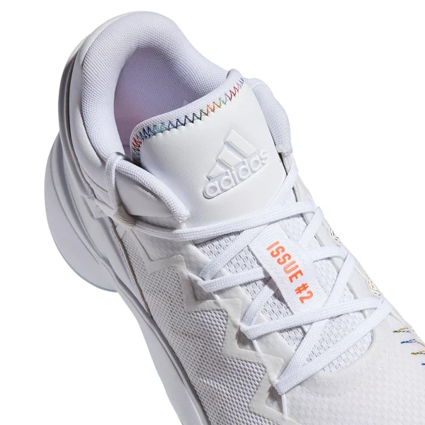 Adidas D.O.N. Issue #2 - Mens Basketball Shoes - White/Cream White/Scarlet, Size 8.5