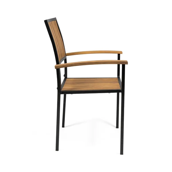 2pk Bridget Wood & Iron Patio Dining Chair Teak - Christopher Knight Home
