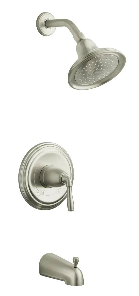 KOHLER K-T395-4-BN Devonshire Rite-Temp Pressure-Balancing Bath and Shower Faucet Trim, Vibrant Brushed Nickel