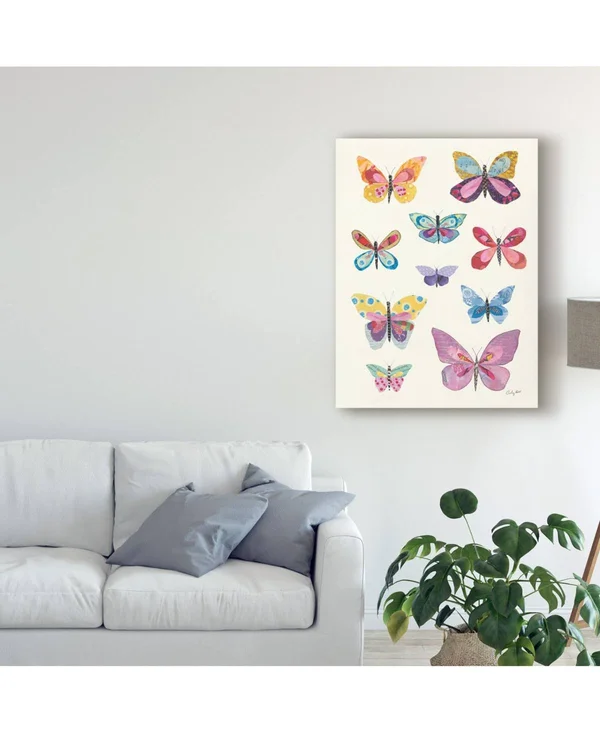 Trademark Fine Art Courtney Prahl Butterfly Charts II 35x47 Canvas Art, WAP09860-C3547GG