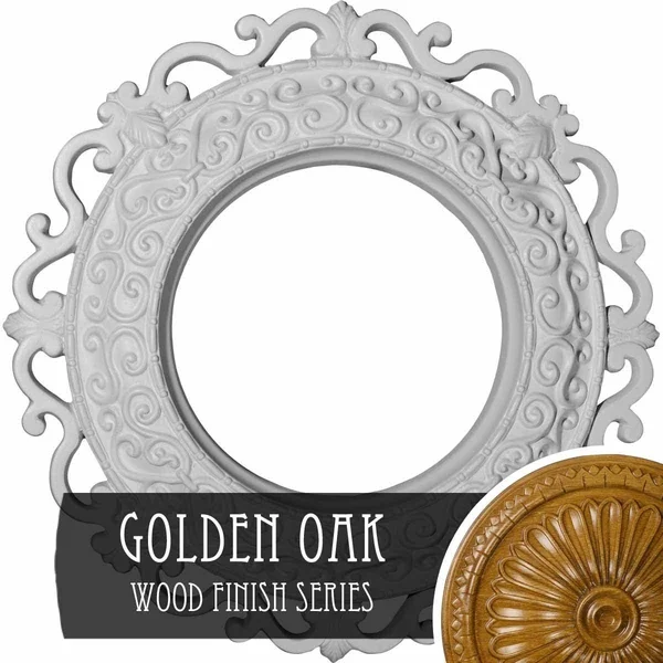 13 1/4x22OD x 6 5/8x22ID x 1 1/8x22P Orrington Ceiling Medallion (Fits Canopies Up to 6 5/8x22) - Hand-Painted Golden Oak