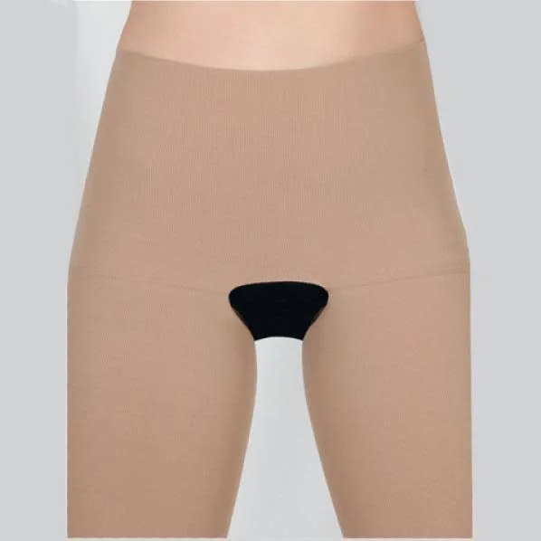 Juzo 2001 Soft Petite Pantyhose w/ Open Toe & Open Crotch-Size IV-BGE