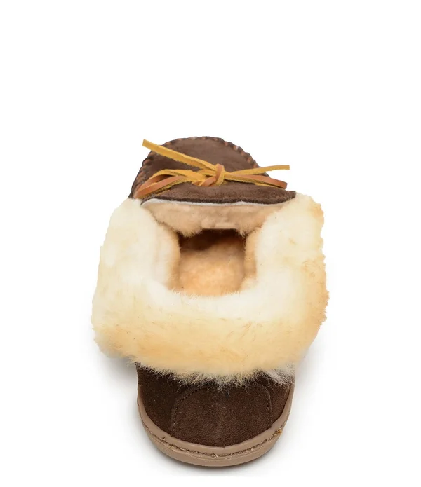 Minnetonka Alpine Sheepskin Moc 9 Women's Red
