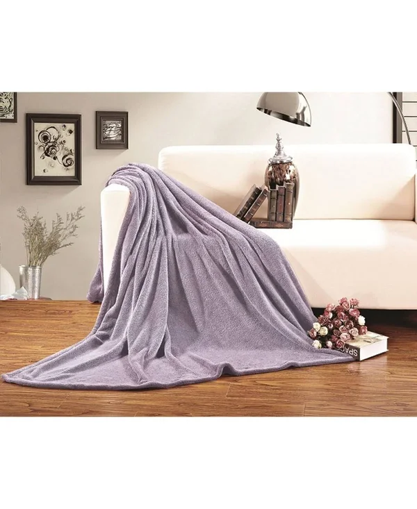 Elegant Comfort Super Silky Soft - Sale - All Season Super Plush Luxury Fleece Blanket King/California King - Light Purp - 90" x 90"