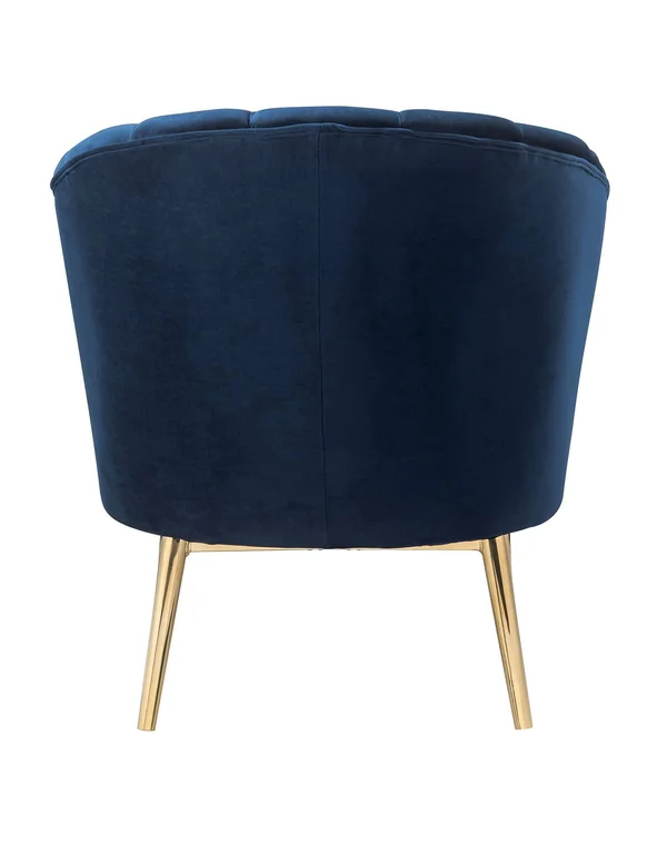 Acme Colla Accent Chair, Blue Velvet & Gold