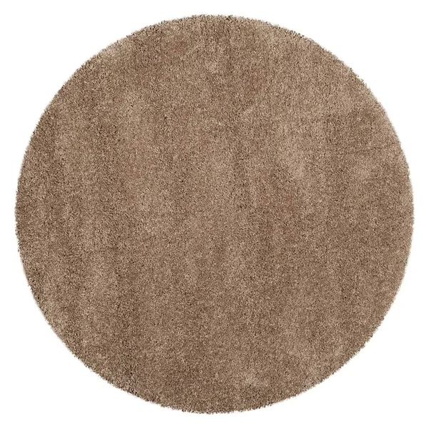 Safavieh Shag Round Area Rug Dark Beig, ShopLadder