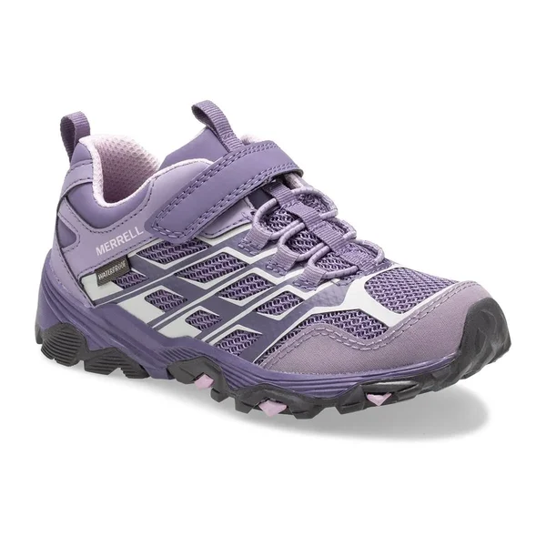 Merrell Kids Moab FST Low A/C Waterproof Girls Shoes 9234557 - 12 Little Kid W, Cadet, Purple Ash