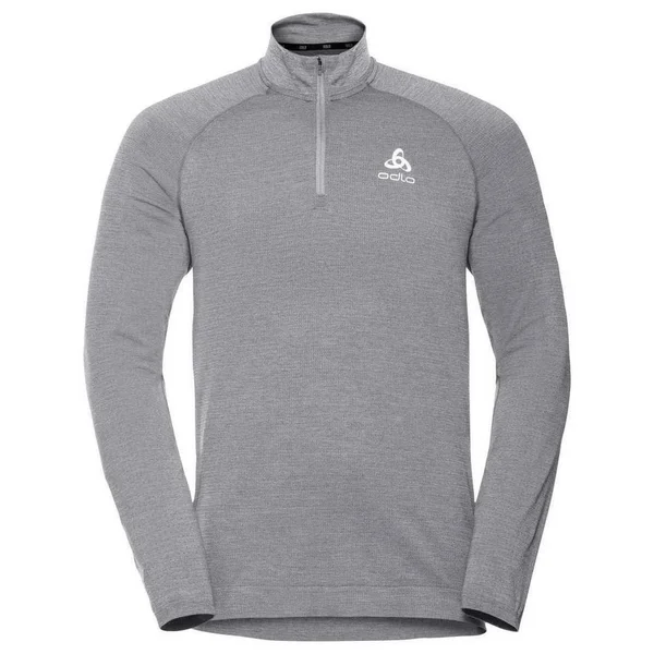 Odlo Mens Millenium Yakwarm Midlayer 1/2 Zip Grey Melange