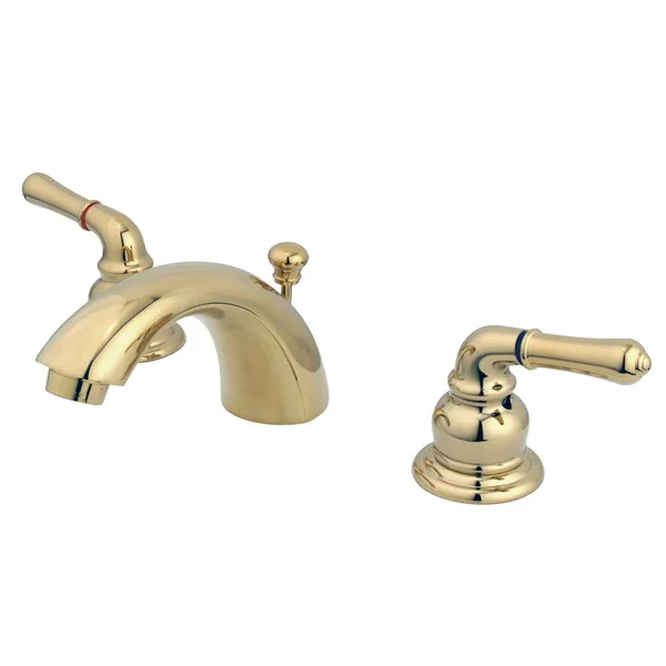 Kingston Brass KB952 Magellan 4x22-8x22 Mini Widespread Lavatory Faucet - Polished Brass