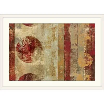 &Caribbean Sunrise& by Roque Silva Graphic Art Print Winston Porter Size: 32x22 H x 44x22 W x 1x22 D, Format: White Framed