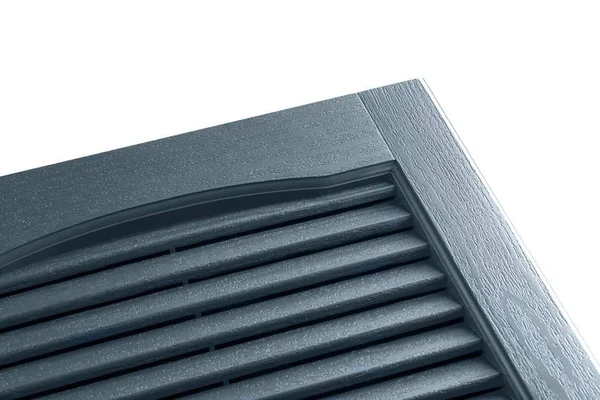 Alpha 2-Pack 14.5-in W x 46.5-in H Indigo Blue Louvered Vinyl Exterior Shutters, VBL15X47IB