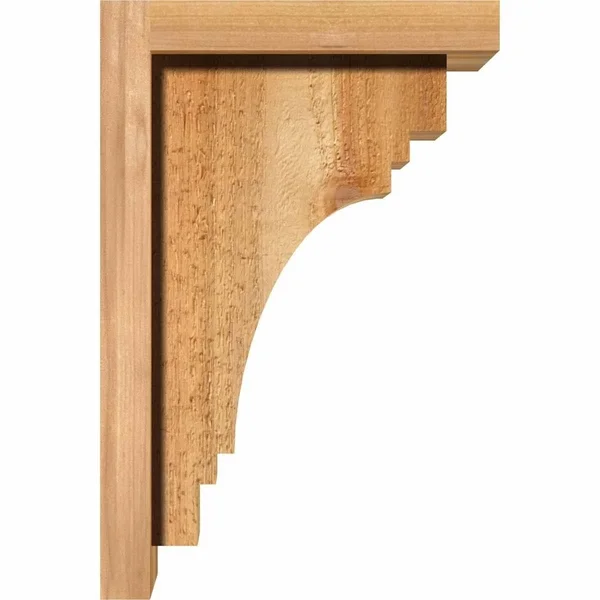 8x22W x 14x22D x 26x22H Pescadero Rough Sawn Corbel w/Backplate - Western Red Cedar