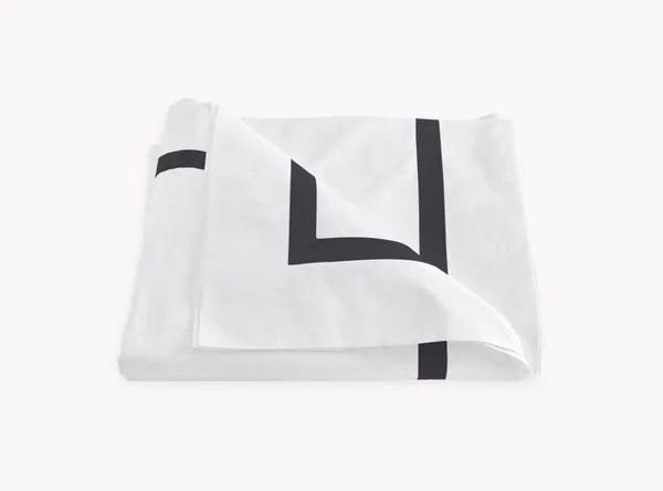 Matouk Lowell - Full/Queen Duvet Cover, Charcoal