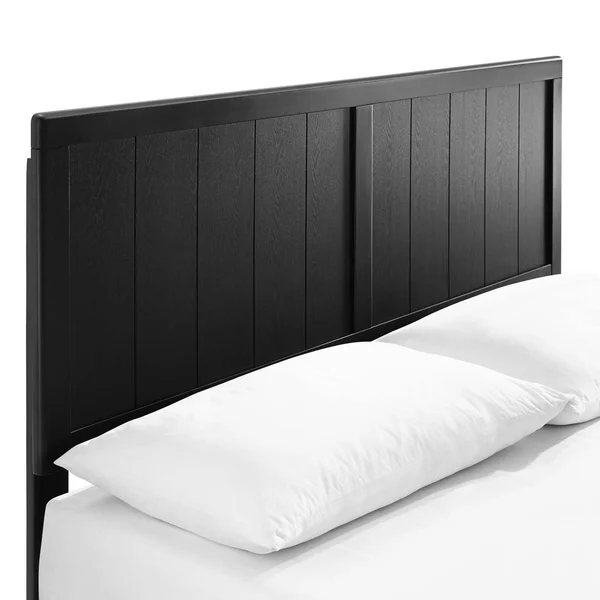 Modway Alana King Wood Platform Bed with Splayed Legs - Walnut