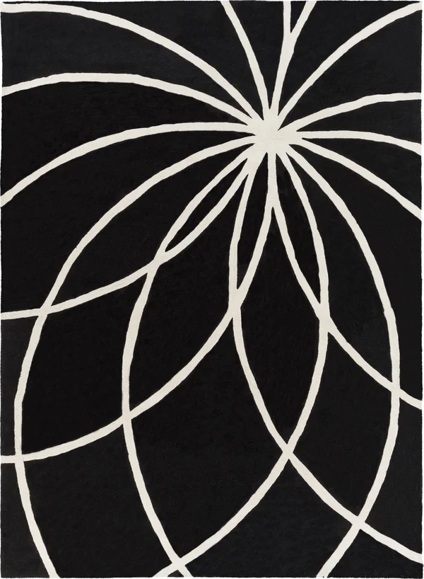 Surya Forum FM-7072 Black Area Rug - 6& Square