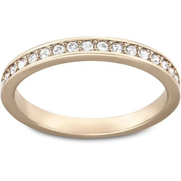 Swarovski Ladies White/Rose-Gold Tone Plated Rare Ring, Brand Size 55