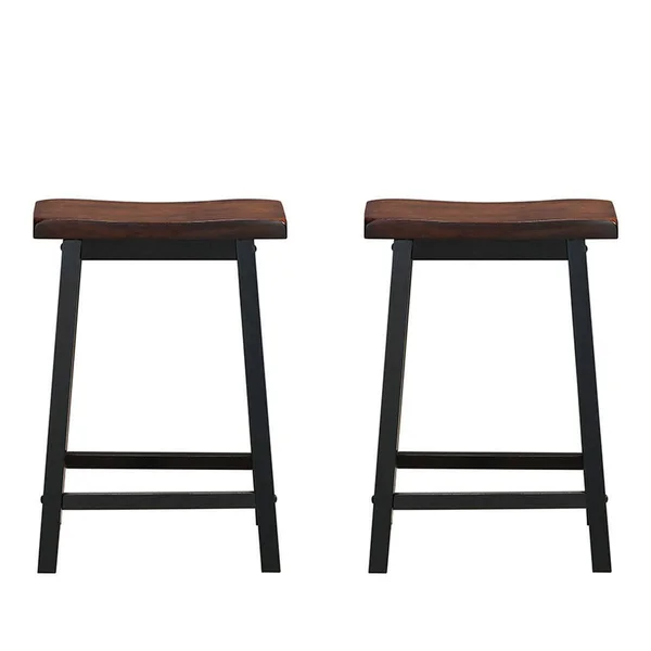 24x22 Height Set of 2 Home Kitchen Dining Room Bar Stools-Coffee, 17.5" x 14" x 24"