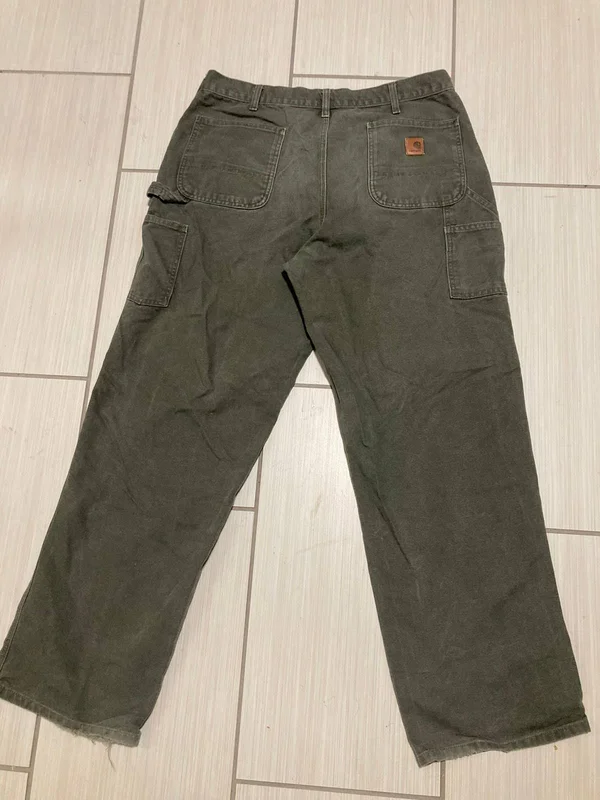 Carhartt x Vintage Carthartt Dungaree Olive Khaki Pants (38x34), Men's