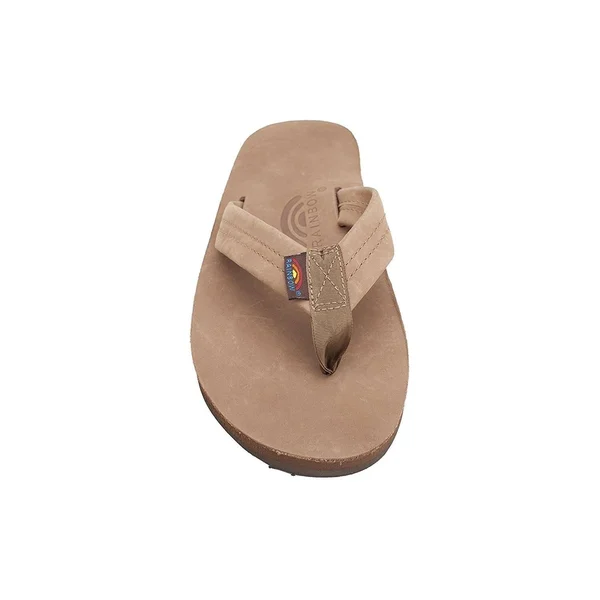 Rainbow Sandals Men's Premier Leather Double Layer Arch Sandal, Dark Brown, Large