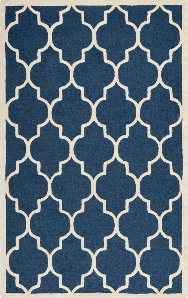 Safavieh Cambridge Navy & Ivory 4& x 4& Round Rug