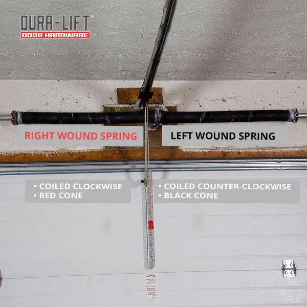 Dura-lift .207 x 1.75 inch x 23 inch Torsion Garage Door Spring (Yellow - Left Wound), Size: 1.75 Inner Diameter