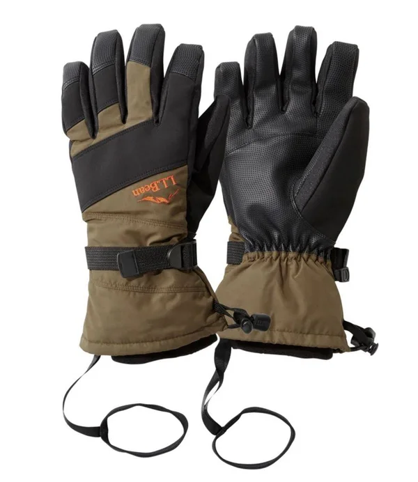 Men's L.L.Bean Waterproof Ski Gloves Green Large, L.L.Bean