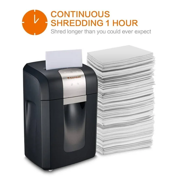 Bonsaii EverShred Pro 12-Sheet Heavy Duty Cross-Cut Paper - CD, Credit Card Shredder 3S16