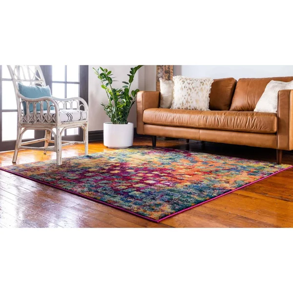 Unique Loom Ivy Jardin Square Rug - 9& 10 x 9& 10 Multi