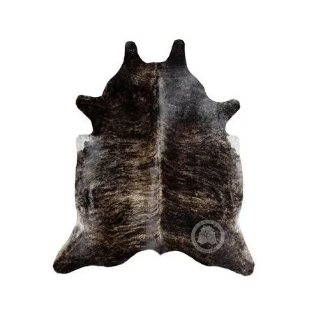 Brindle Dark Cowhide Rug Size 6ft x 8ft 180 cm x 240 cm - Size: 6 x 8