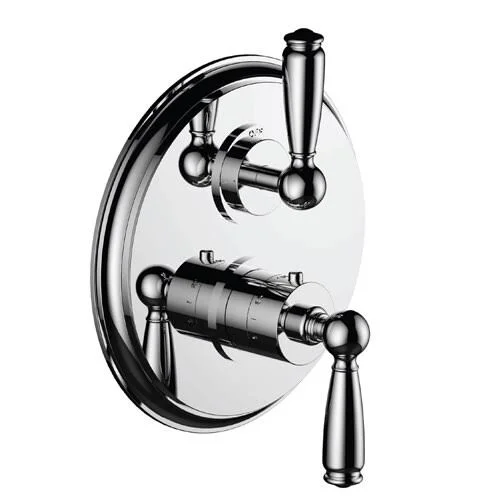 Santec Heritage I 7097EY55-TM 1/2x22 Thermostatic Trim with 2-Way Diverter - Satin 24K Gold
