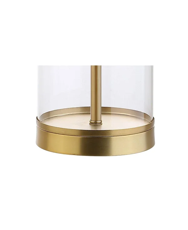 Collins 29.25x22 Glass LED Table Lamp, Brass Gold, Jonathan Y