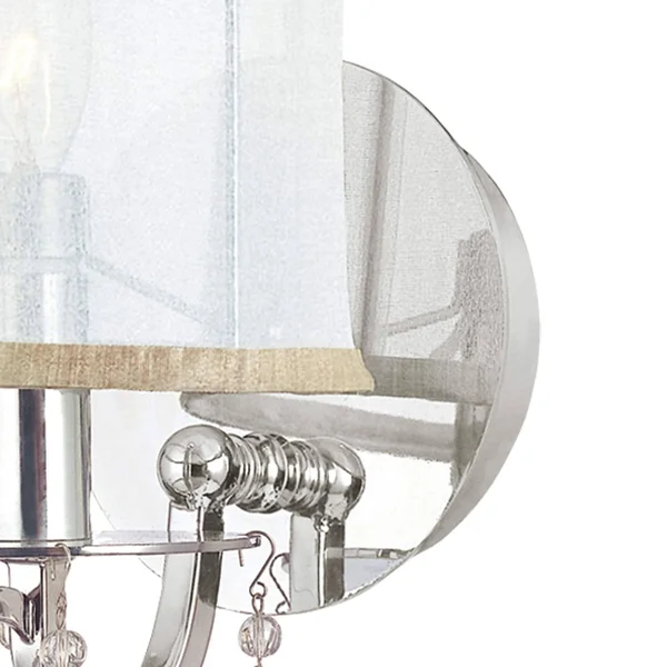 Crystorama 5621-CH Hampton 1 Light Sconce, Polished Chrome