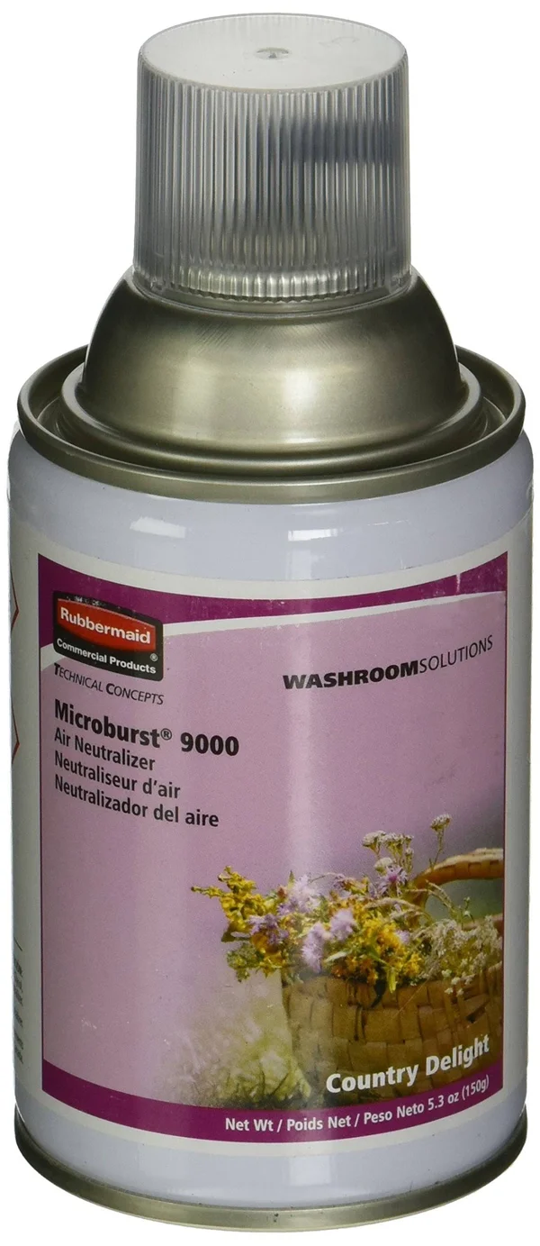 Rubbermaid Commercial Microburst 9000 Air Freshener Refill - Country Delight, 5.3 oz Aerosol