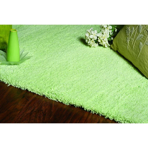 Kas Bliss 1578 Spearmint Green Shag Area Rug - 3&3x22 x 5&3x22