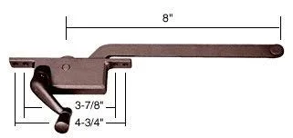 8 Left Hand Bronze Square Style Casement Window Operator at MechanicSurplus.com