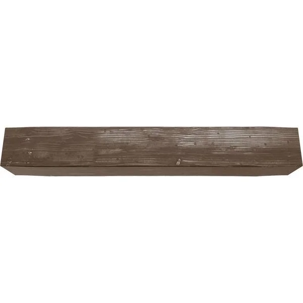 Ekena Millwork MANUSD06X08X72VM 6x22H x 8x22D x 72x22W Sandblasted Faux Wood Fireplace Mantel - Vintage Mahogany
