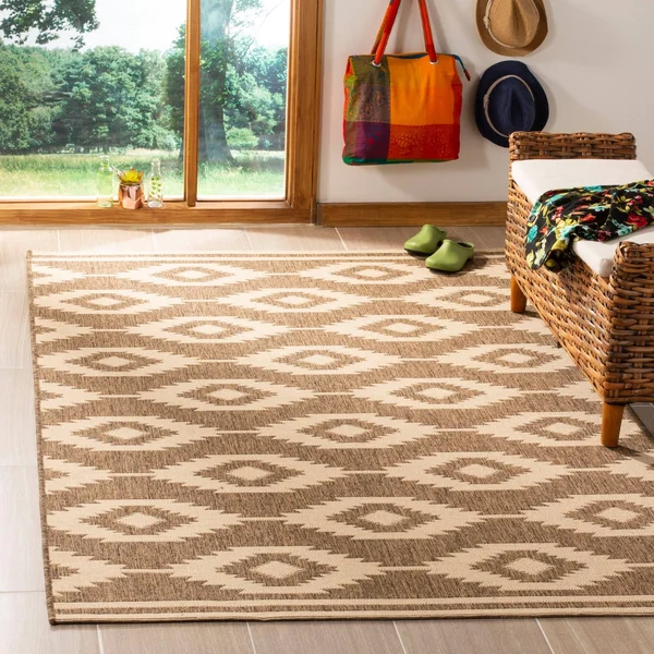 Safavieh Linden 100 LND171N 8& x 10& Cream - Blue Rug