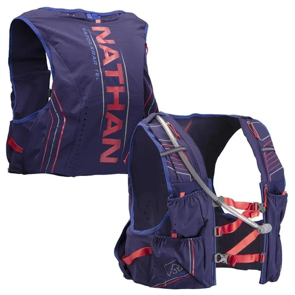 Nathan VaporKrar 12L 2.0 Insulated Hydration Vest Mosstone/Exuberance - Xs