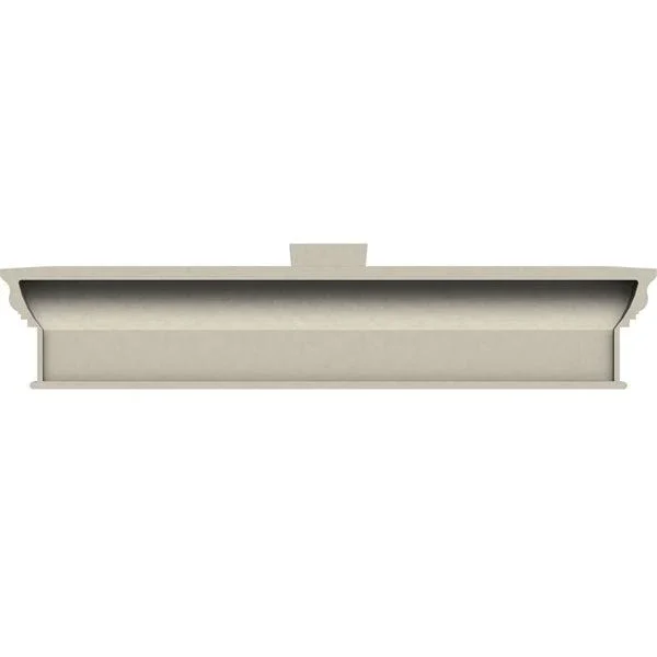Ekena Millwork CRH12X176KF 176x22 Bottom Width x 184 1/2x22 Top Width x 12x22H x 1 1/4x22P Craftsman Crosshead w/ Flat Keystone