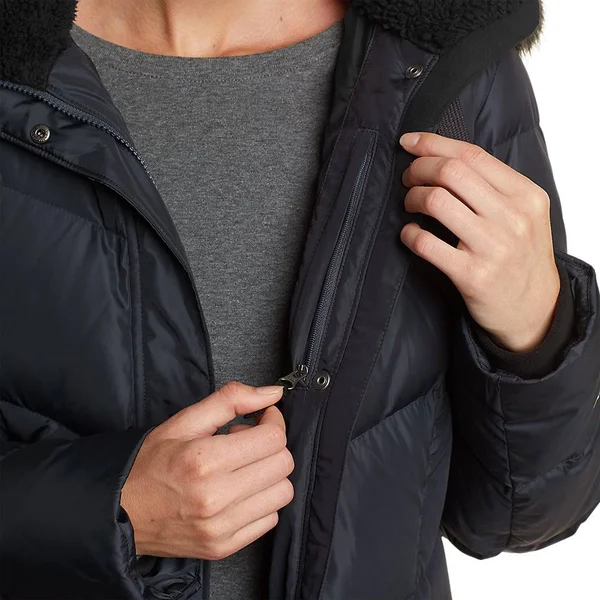 Eddie Bauer Plus Size Women's Winter Coat Lodge Cascadian Down Parka Puffer Jacket - Black - 3X