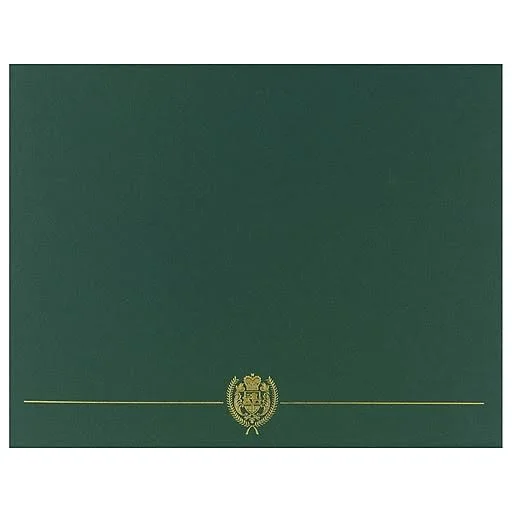 Great Papers Classic Crest - Certificate cover - for 10.98 in x 8.5 in - hunter green (pack of 50)