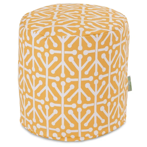Majestic Home Goods Aruba Pouf, Small, Citrus