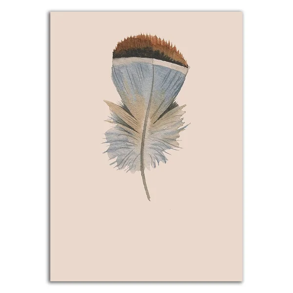 Tangletown Fine Art 35x22 x 25x22 Feather 04 by Incado Print on Canvas