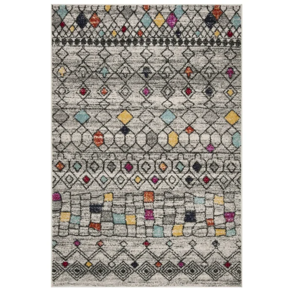 Safavieh 4& x 6& Adirondack ADR204F Light Grey, Fuchsia Rug