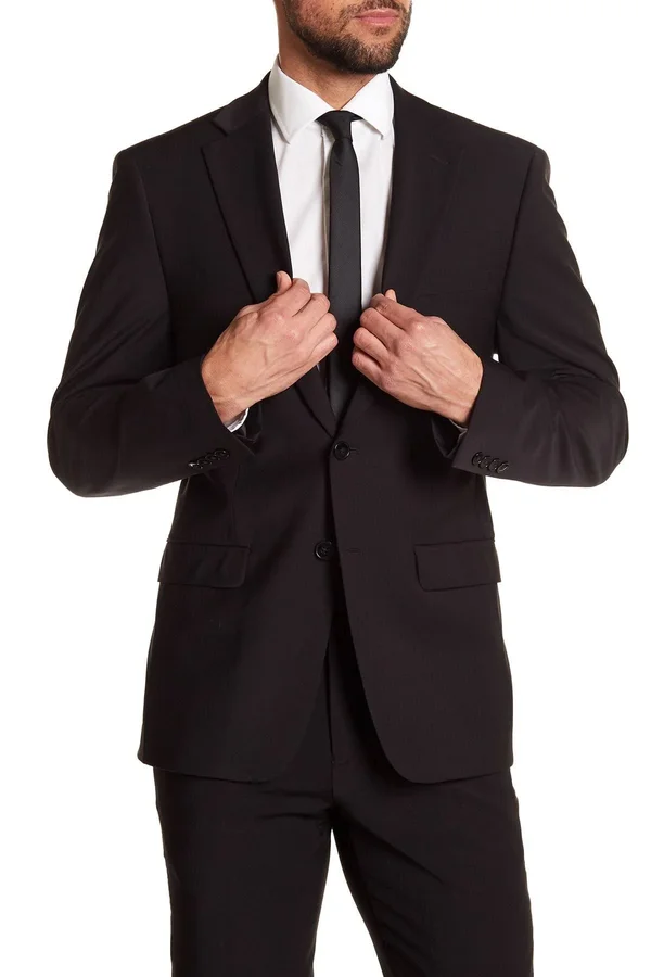 Calvin Klein X-Fit Solid Slim Fit Jacket - Black 36R