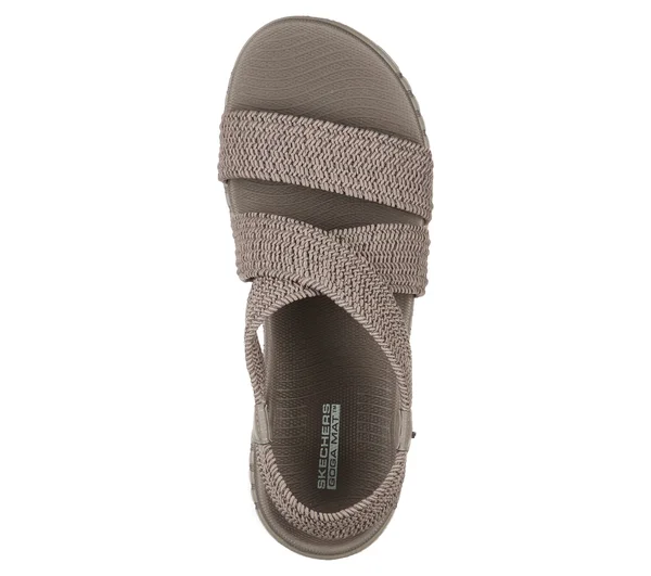 Women's Skechers GOwalk Smart Hidden Shore Strappy Sandal, Adult, Size: 7, Dark Taupe