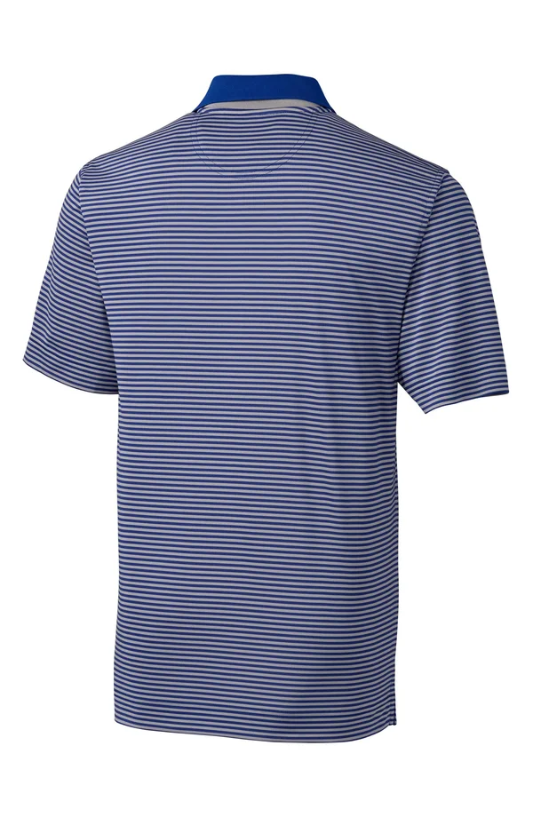 Men's Cutter & Buck Trevor Stripe DryTec Polo, Size Small - Blue