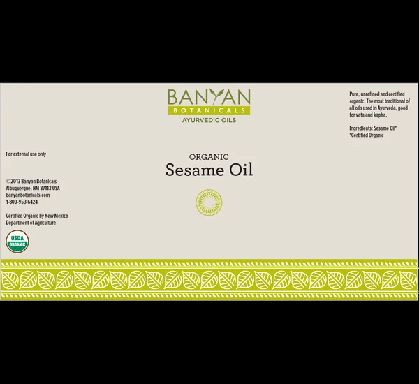 Banyan Botanicals Sesame Oil (Organic) 128 fl oz
