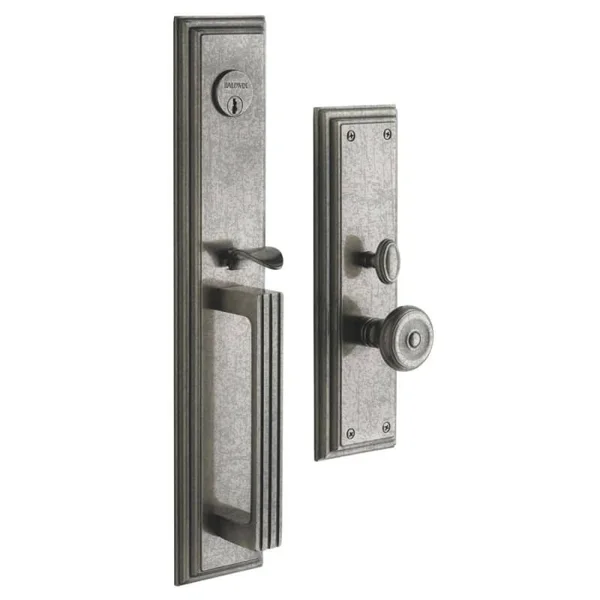 Baldwin 6542452FD Estate Tremont Full Dummy Handleset Distressed Antique Nickel