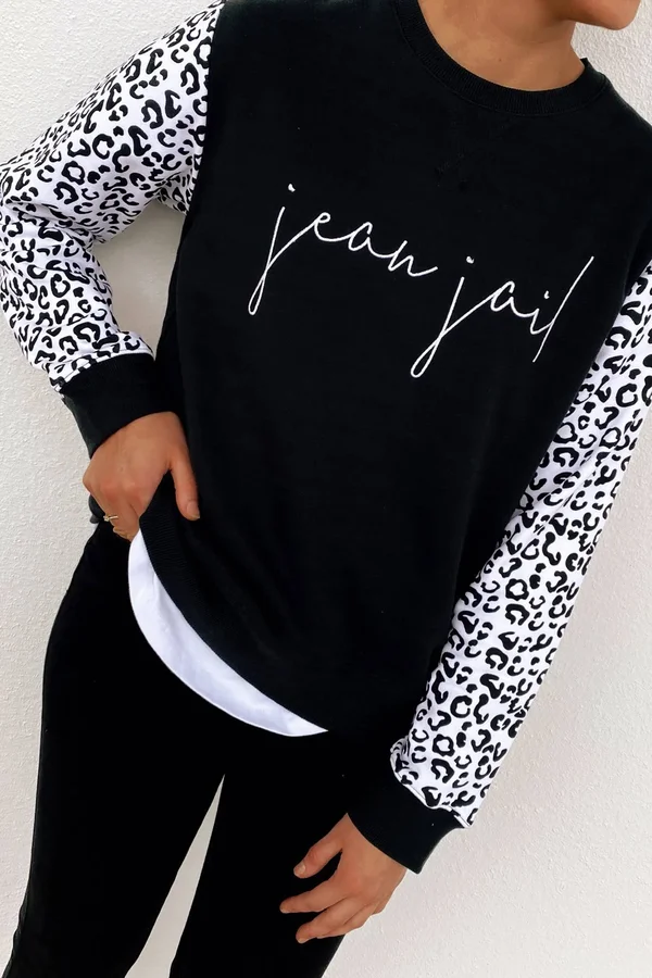Exclusive Crew Snow Leopard Black - AU 10, Black